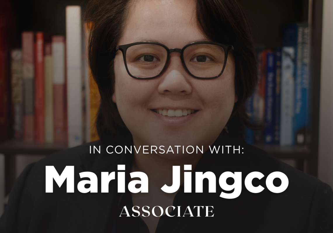 In conversation with Pascale Legal Barristers & Solicitors Associate Maria Jingco