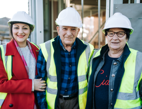 Pascale Legal's Firm Principal & Director Angelina, with parents during construction of the new Salisbury office building.